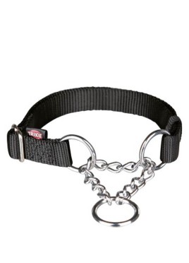 Trixie Premium Choker High-quality nylon Black strap size S-M